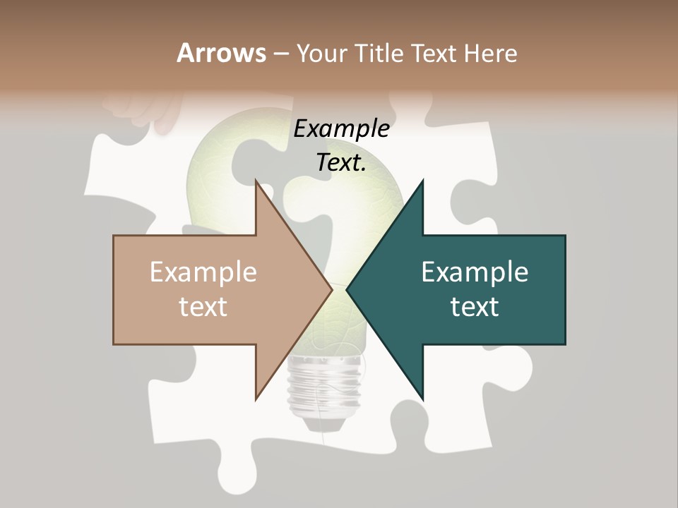 A Person Holding A Piece Of Puzzle With A Light Bulb PowerPoint Template