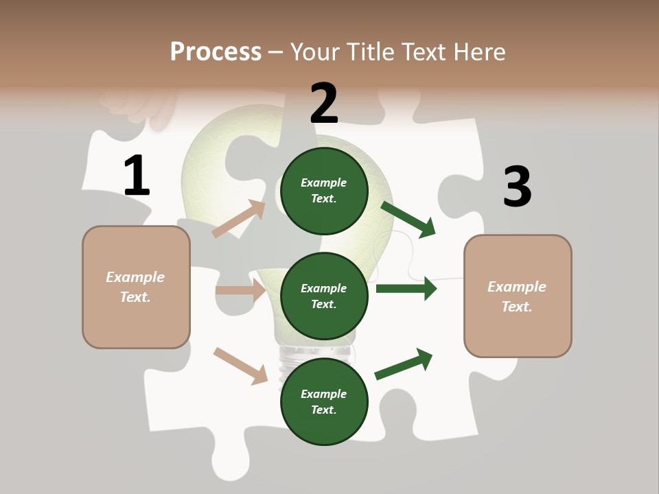 A Person Holding A Piece Of Puzzle With A Light Bulb PowerPoint Template