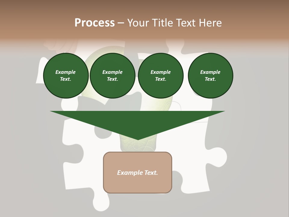 A Person Holding A Piece Of Puzzle With A Light Bulb PowerPoint Template