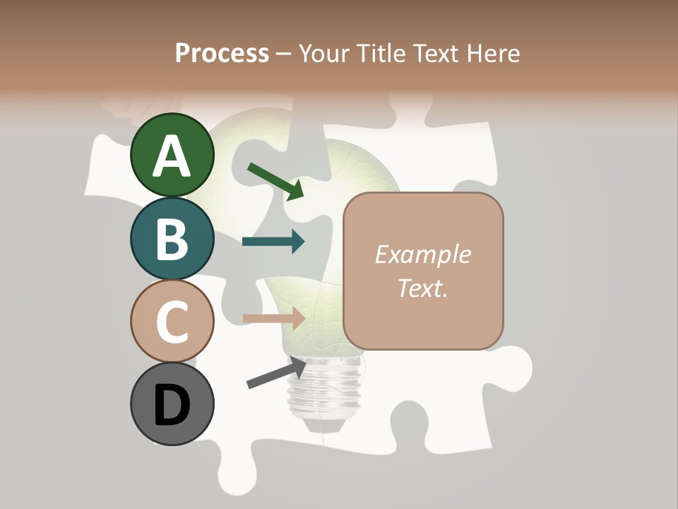 A Person Holding A Piece Of Puzzle With A Light Bulb PowerPoint Template