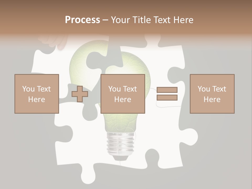 A Person Holding A Piece Of Puzzle With A Light Bulb PowerPoint Template