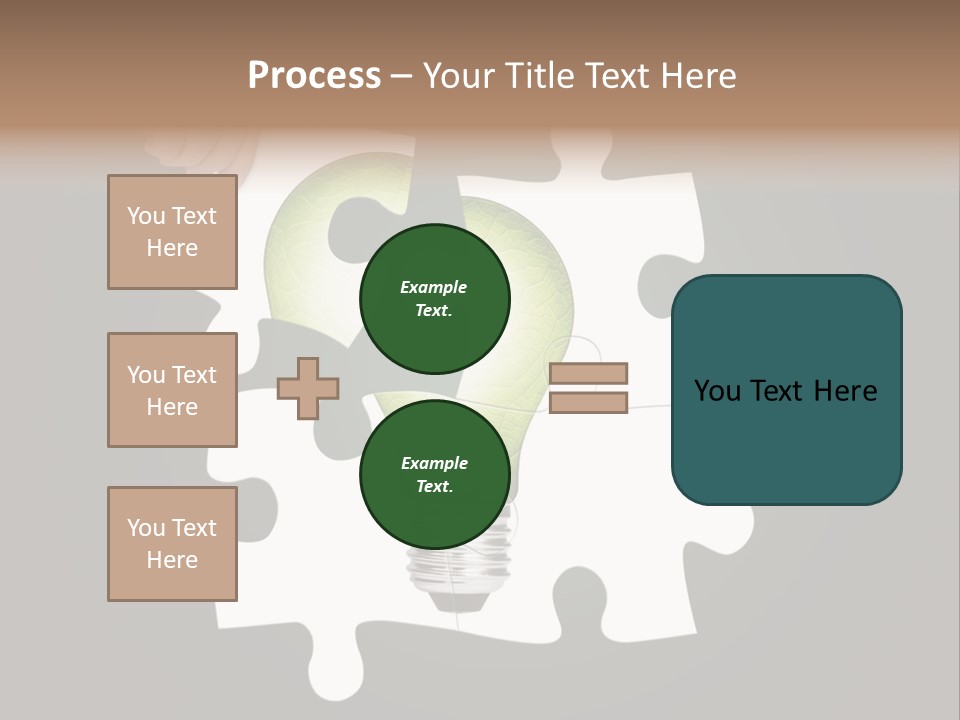 A Person Holding A Piece Of Puzzle With A Light Bulb PowerPoint Template