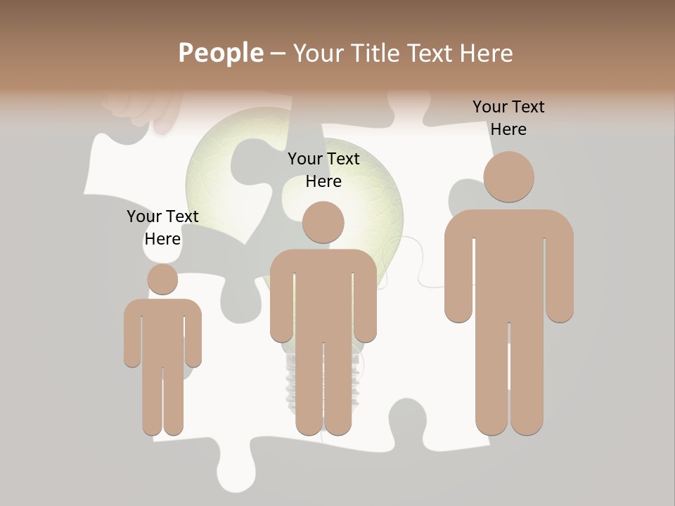 A Person Holding A Piece Of Puzzle With A Light Bulb PowerPoint Template