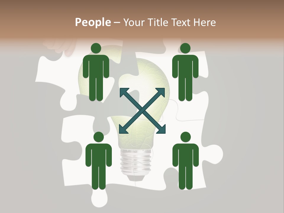 A Person Holding A Piece Of Puzzle With A Light Bulb PowerPoint Template