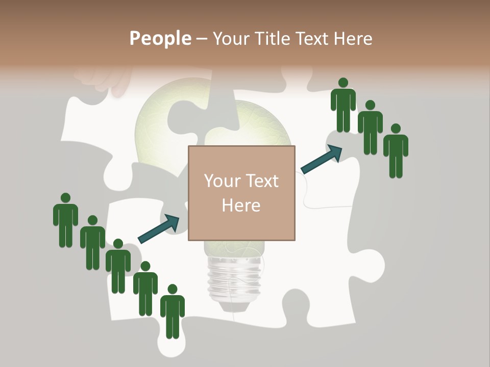 A Person Holding A Piece Of Puzzle With A Light Bulb PowerPoint Template
