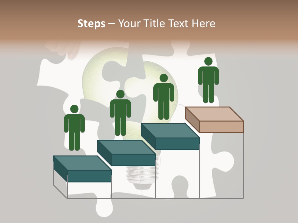 A Person Holding A Piece Of Puzzle With A Light Bulb PowerPoint Template