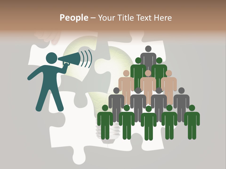 A Person Holding A Piece Of Puzzle With A Light Bulb PowerPoint Template