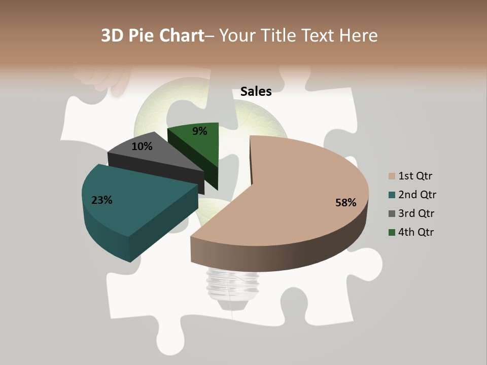 A Person Holding A Piece Of Puzzle With A Light Bulb PowerPoint Template