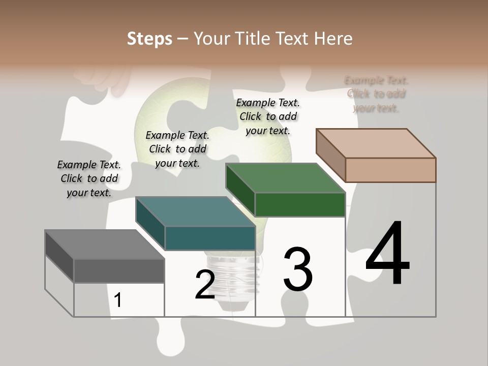 A Person Holding A Piece Of Puzzle With A Light Bulb PowerPoint Template