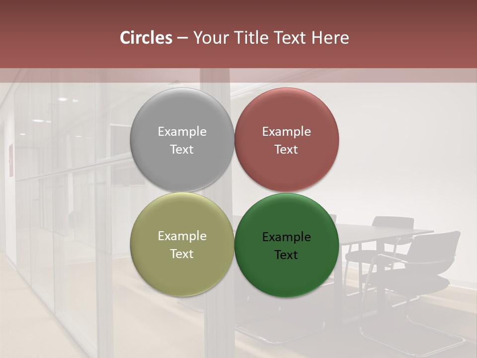 A Conference Room With A Table And Chairs PowerPoint Template