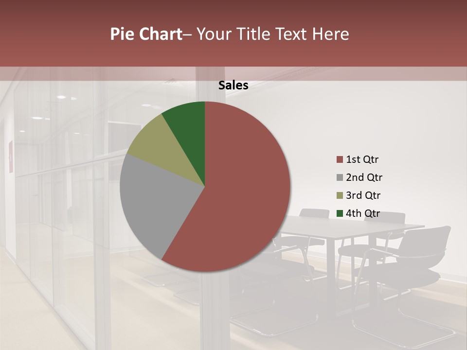 A Conference Room With A Table And Chairs PowerPoint Template