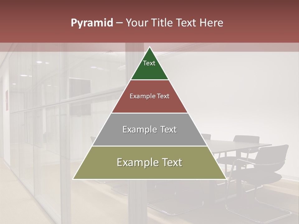A Conference Room With A Table And Chairs PowerPoint Template