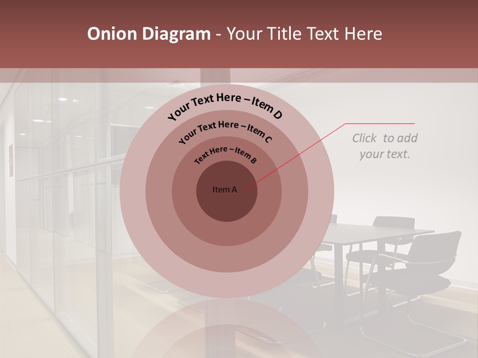 A Conference Room With A Table And Chairs PowerPoint Template