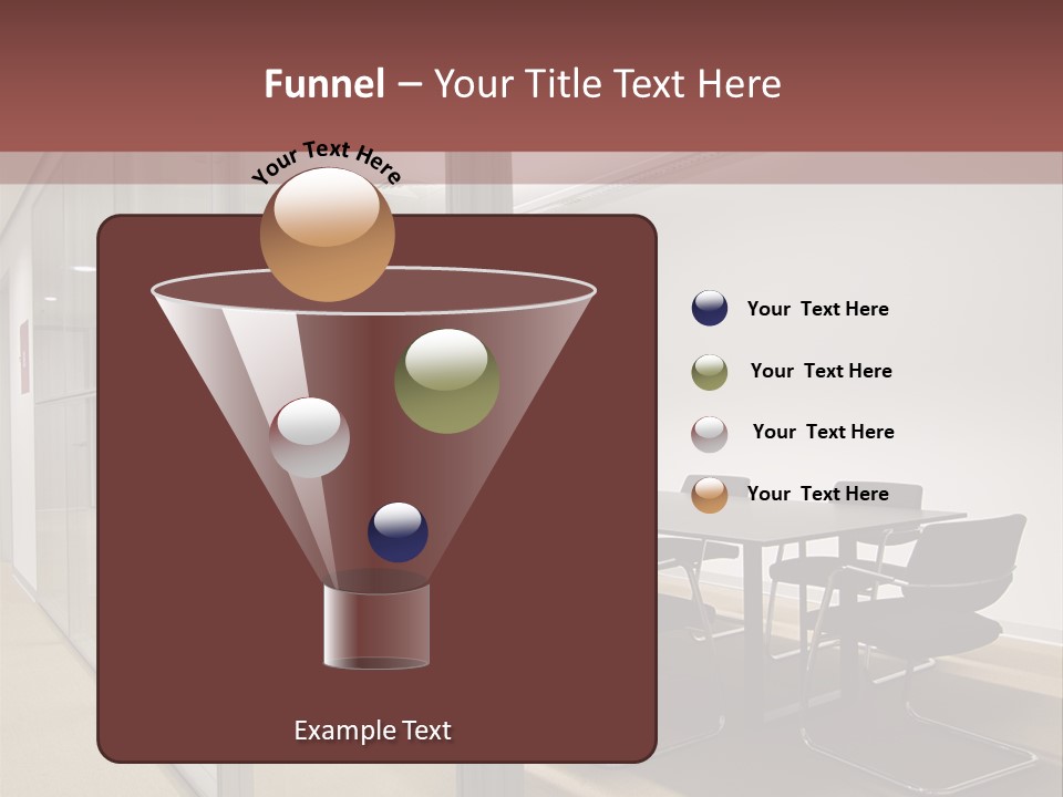 A Conference Room With A Table And Chairs PowerPoint Template