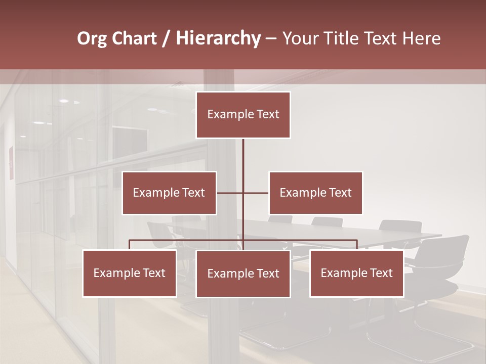 A Conference Room With A Table And Chairs PowerPoint Template
