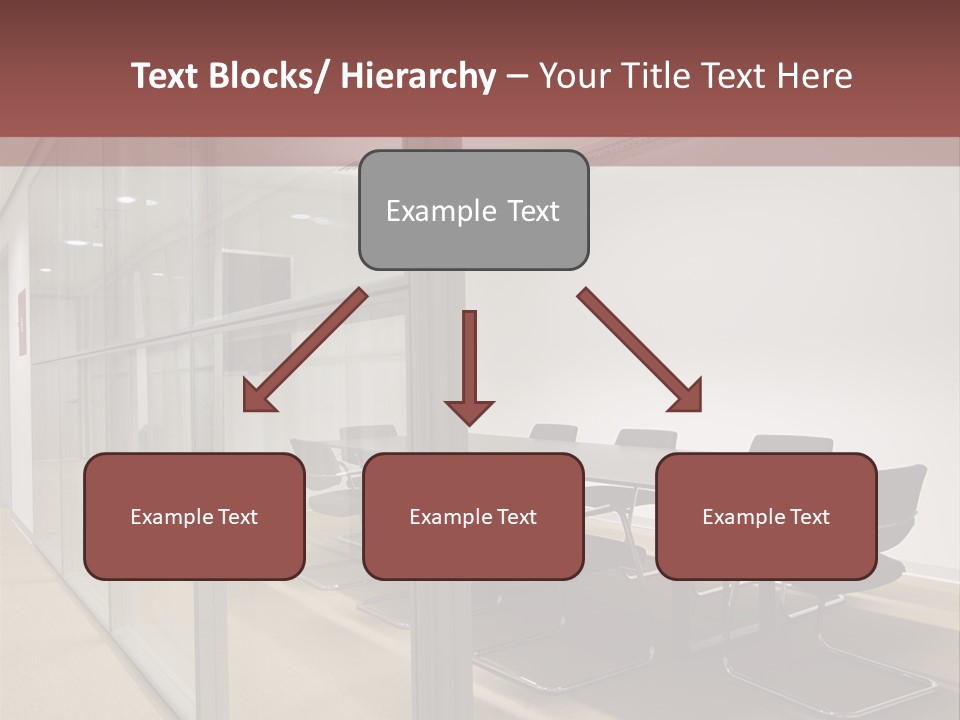 A Conference Room With A Table And Chairs PowerPoint Template