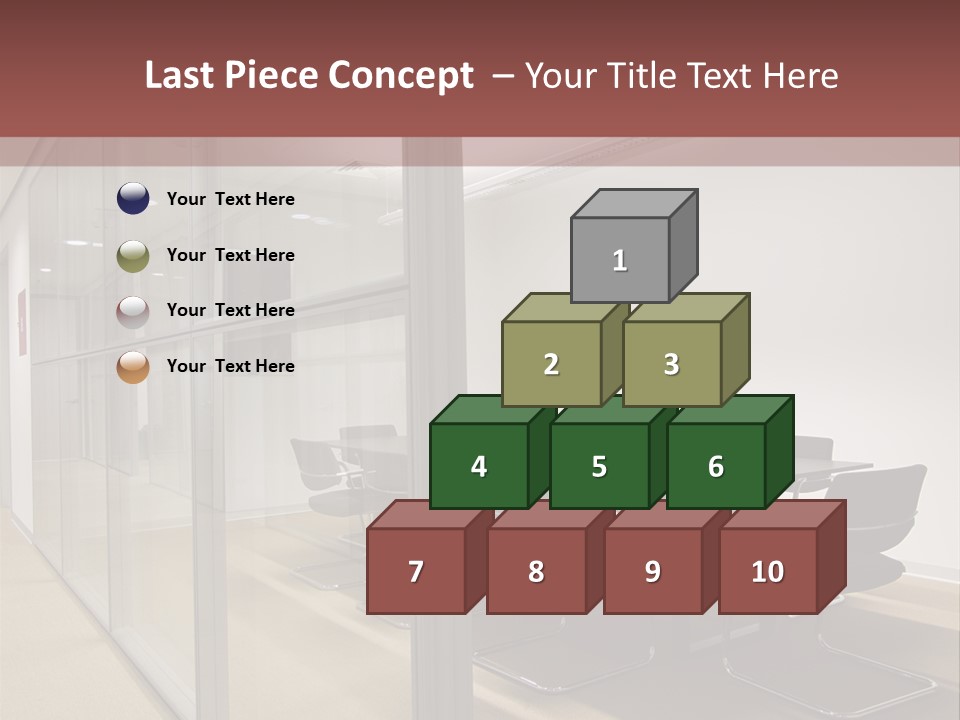 A Conference Room With A Table And Chairs PowerPoint Template