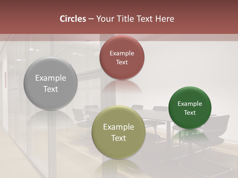 A Conference Room With A Table And Chairs PowerPoint Template