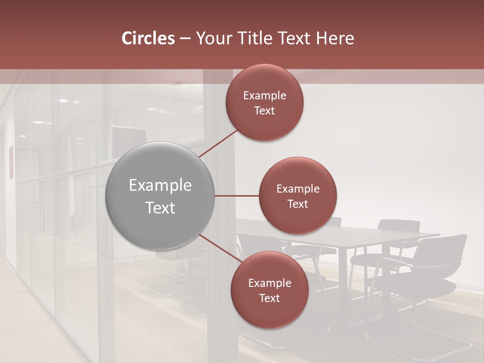 A Conference Room With A Table And Chairs PowerPoint Template