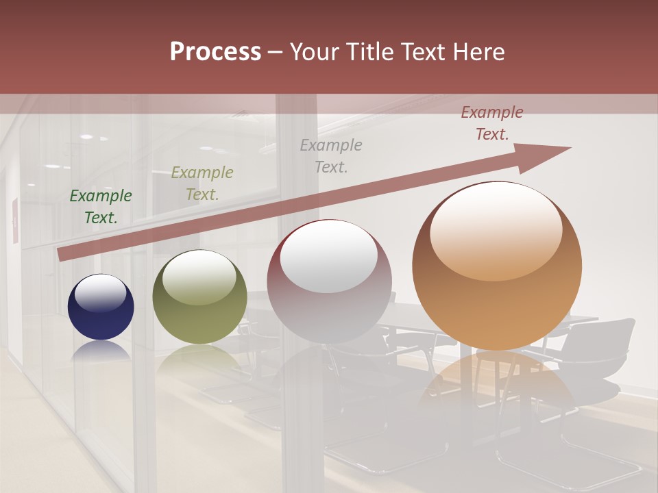 A Conference Room With A Table And Chairs PowerPoint Template