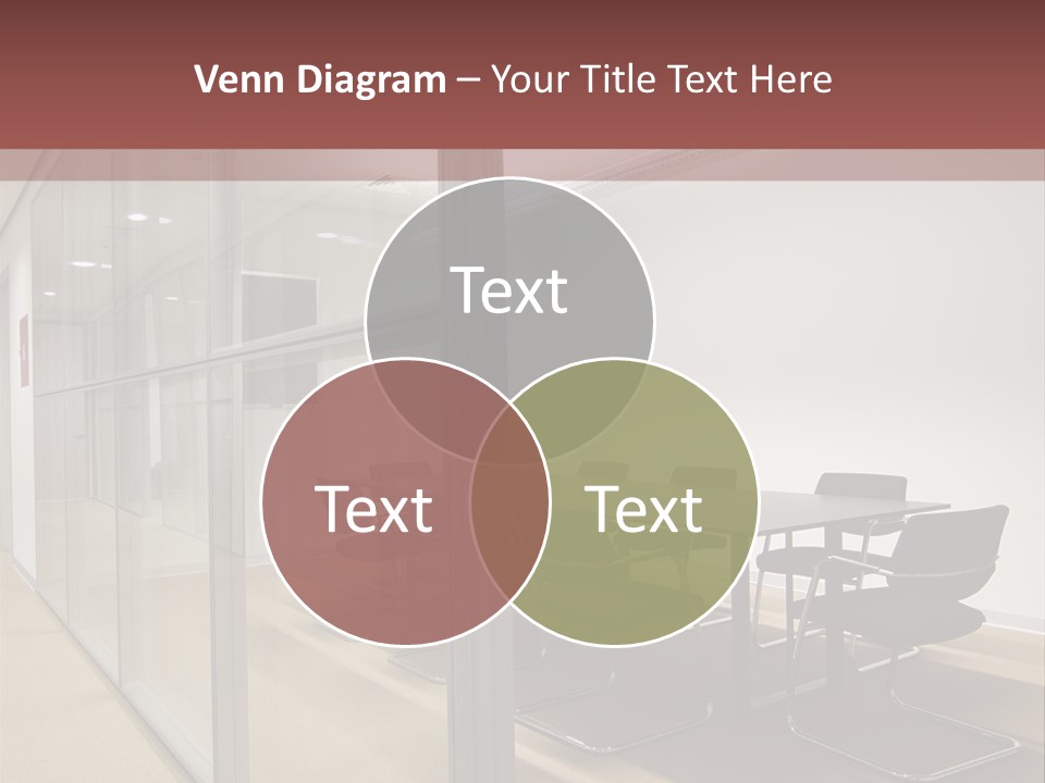 A Conference Room With A Table And Chairs PowerPoint Template
