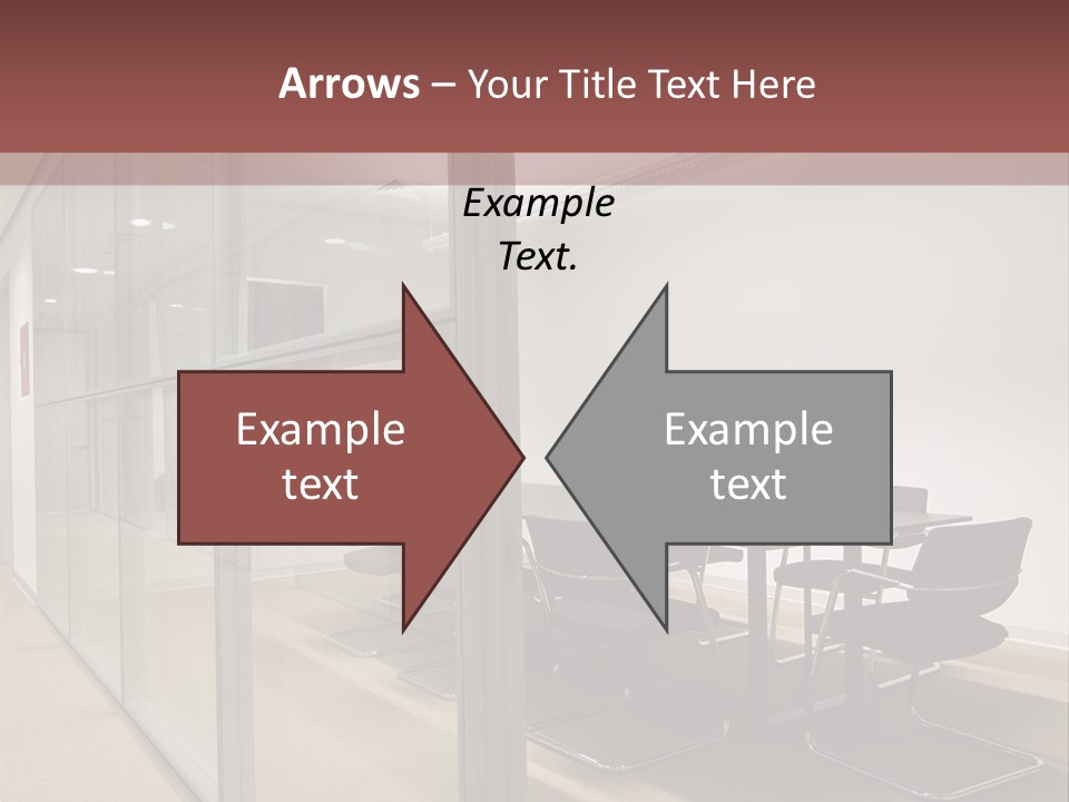 A Conference Room With A Table And Chairs PowerPoint Template