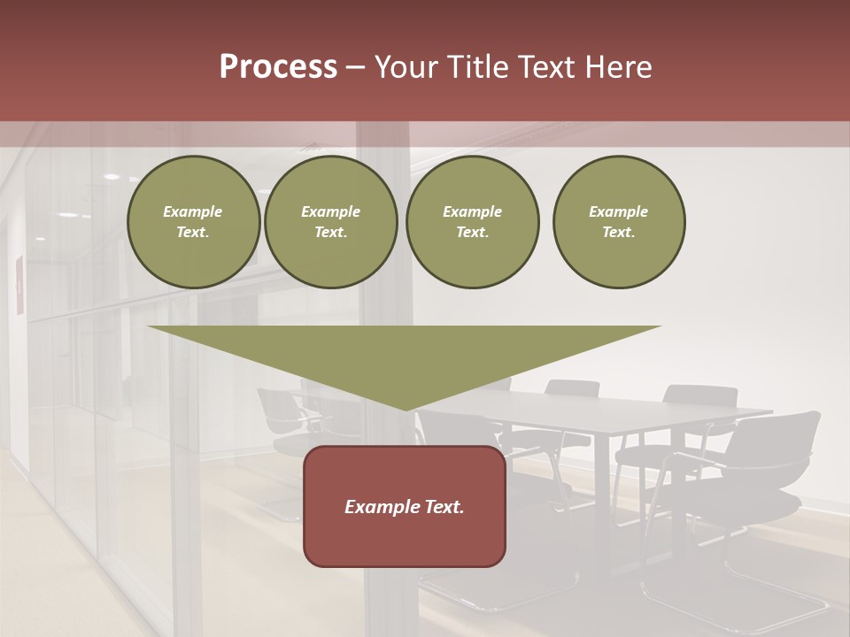 A Conference Room With A Table And Chairs PowerPoint Template