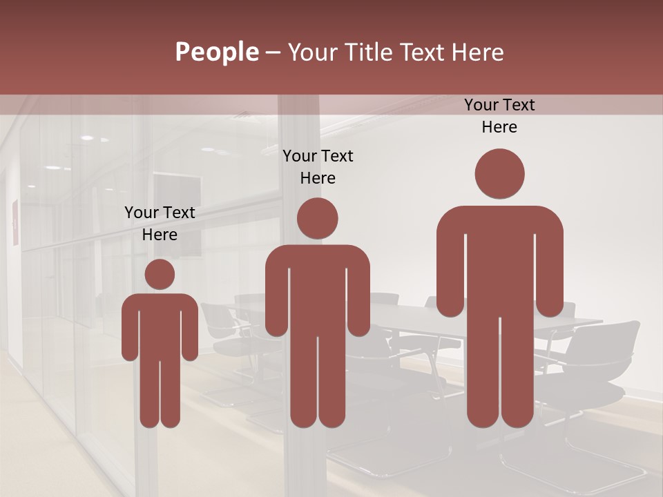A Conference Room With A Table And Chairs PowerPoint Template