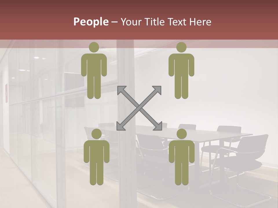 A Conference Room With A Table And Chairs PowerPoint Template
