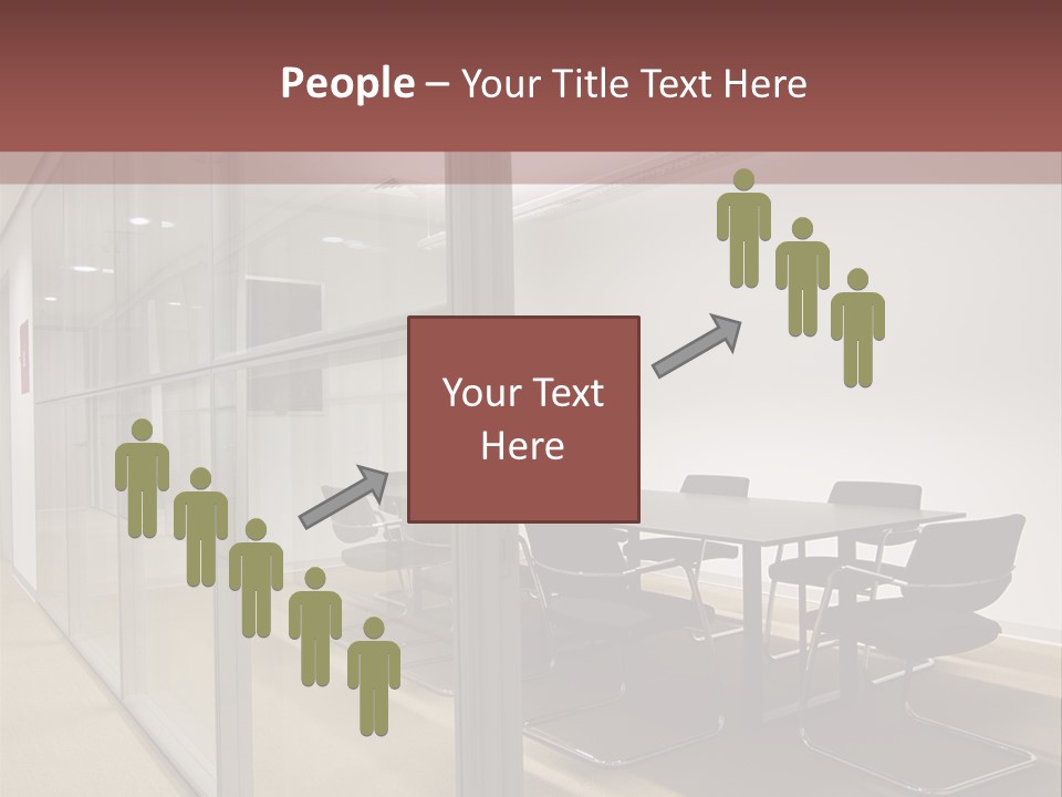 A Conference Room With A Table And Chairs PowerPoint Template