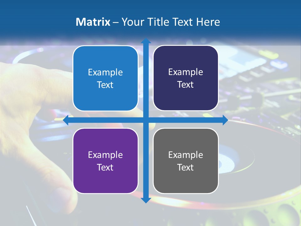 A Dj Mixing Music In Front Of A Mixer PowerPoint Template