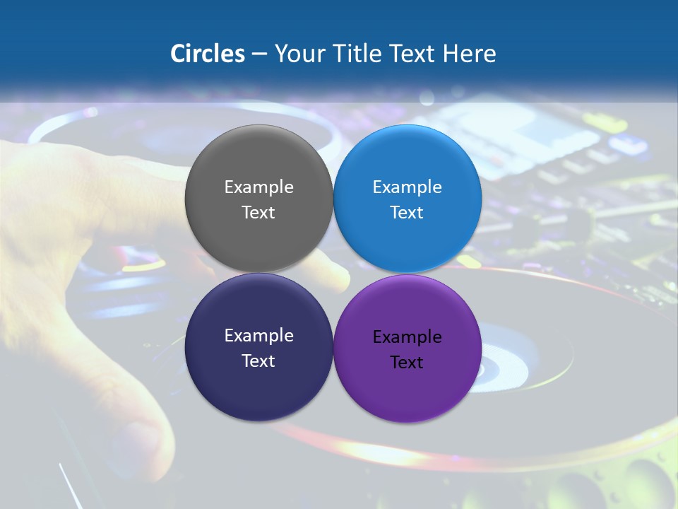 A Dj Mixing Music In Front Of A Mixer PowerPoint Template