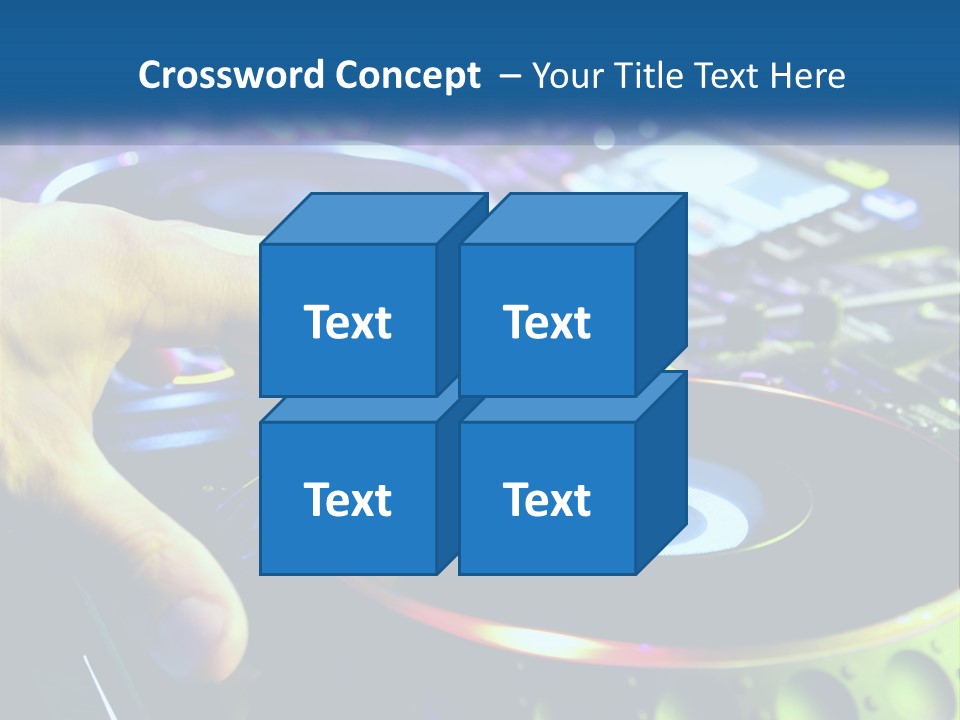 A Dj Mixing Music In Front Of A Mixer PowerPoint Template