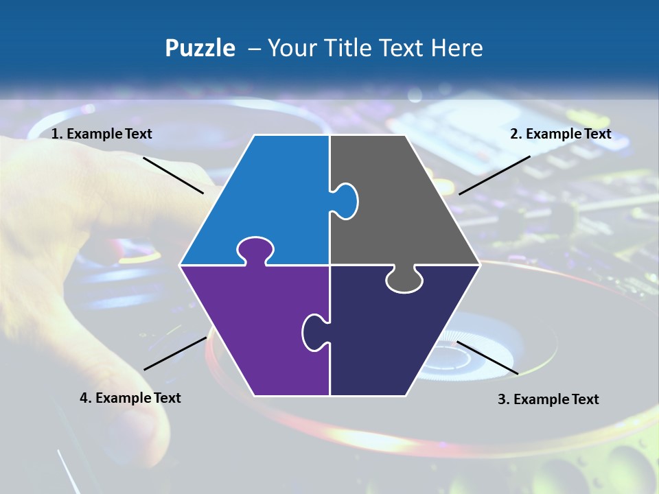 A Dj Mixing Music In Front Of A Mixer PowerPoint Template