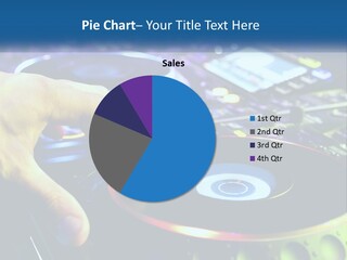 A Dj Mixing Music In Front Of A Mixer PowerPoint Template