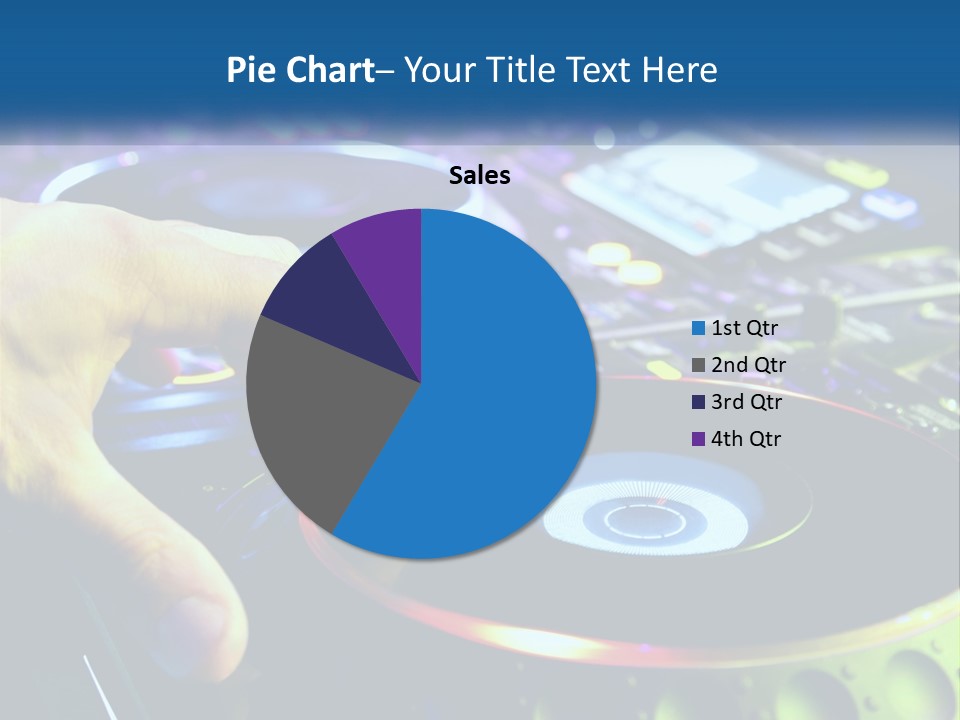 A Dj Mixing Music In Front Of A Mixer PowerPoint Template