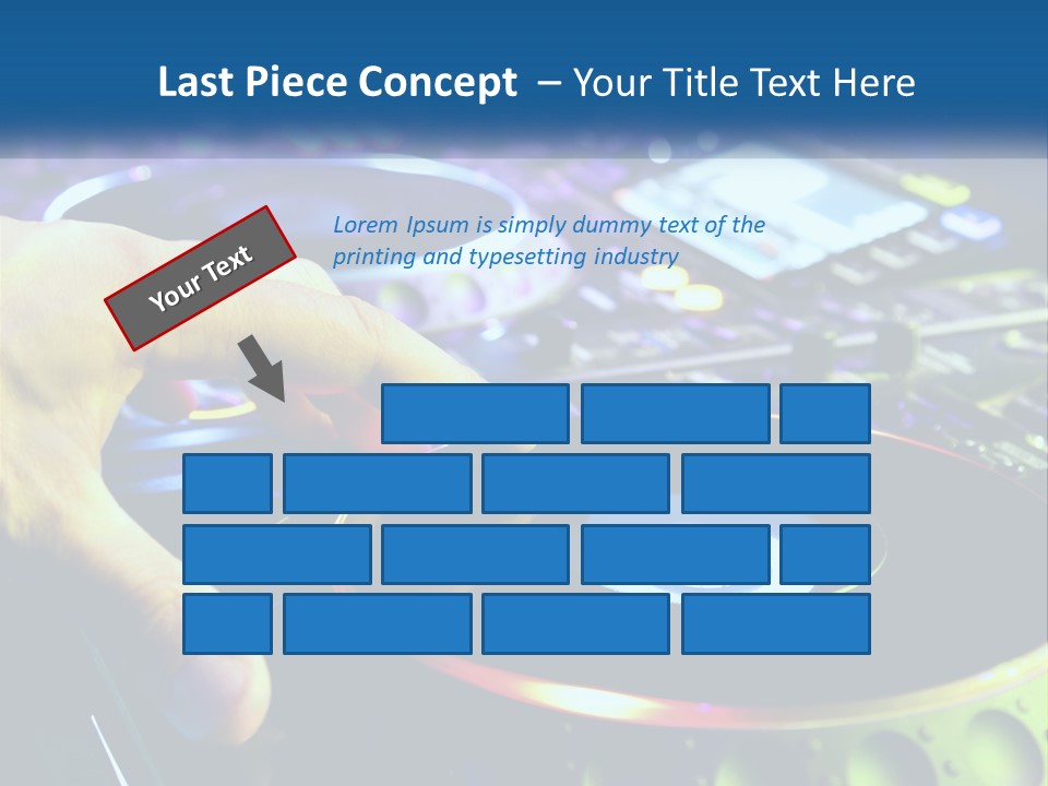 A Dj Mixing Music In Front Of A Mixer PowerPoint Template