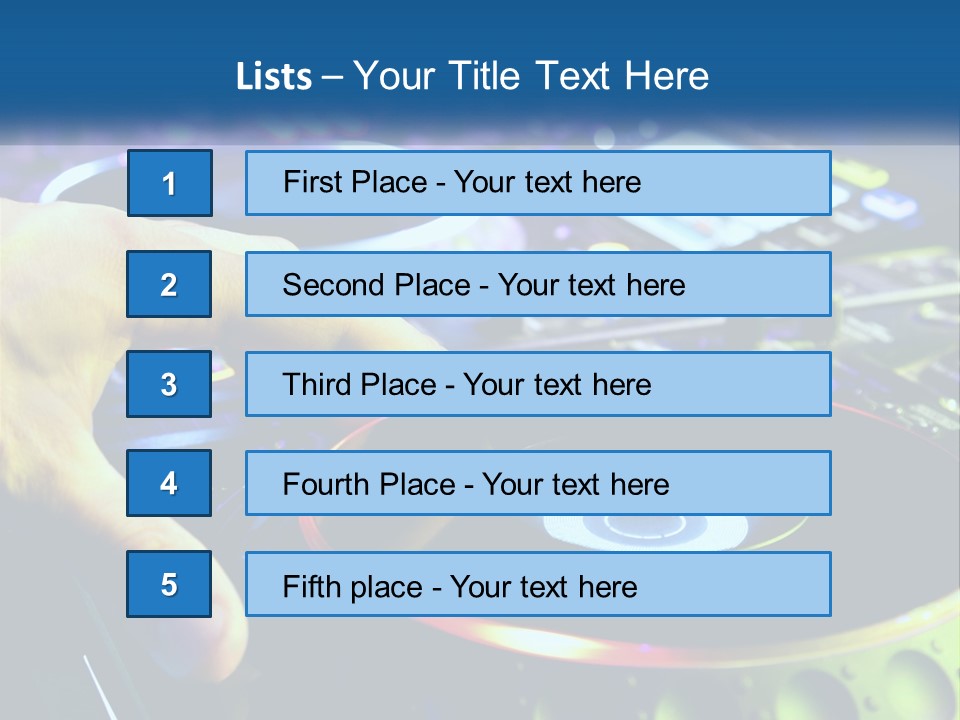 A Dj Mixing Music In Front Of A Mixer PowerPoint Template