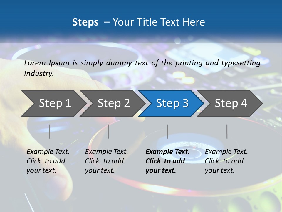 A Dj Mixing Music In Front Of A Mixer PowerPoint Template