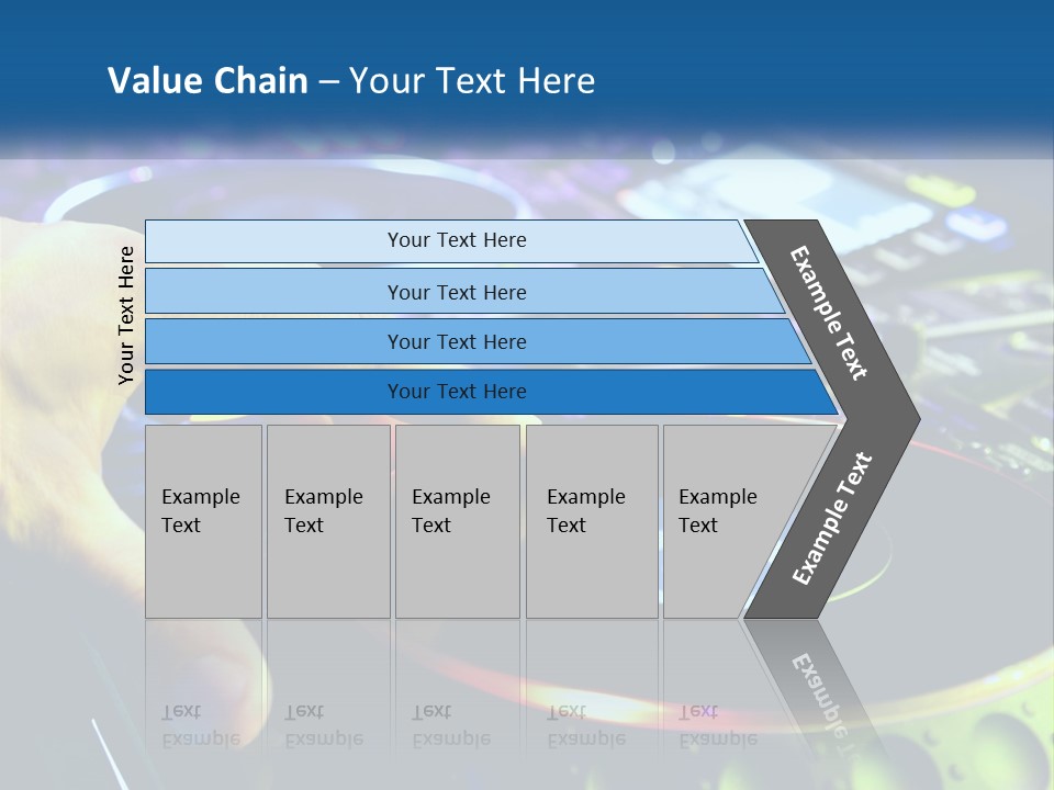 A Dj Mixing Music In Front Of A Mixer PowerPoint Template