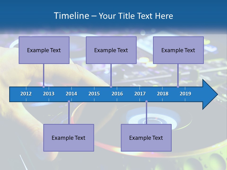 A Dj Mixing Music In Front Of A Mixer PowerPoint Template