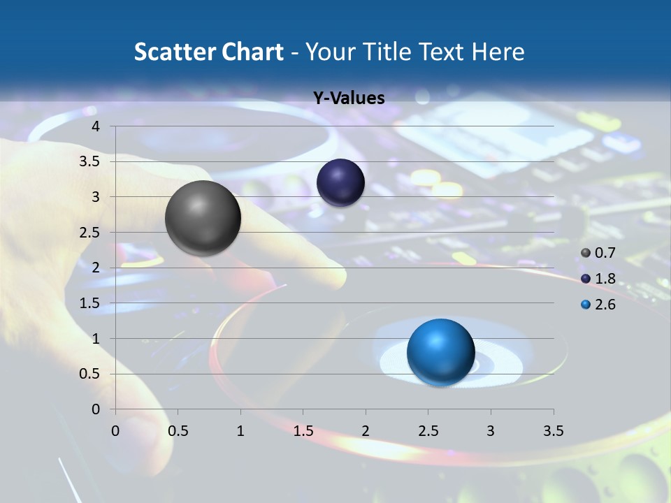 A Dj Mixing Music In Front Of A Mixer PowerPoint Template