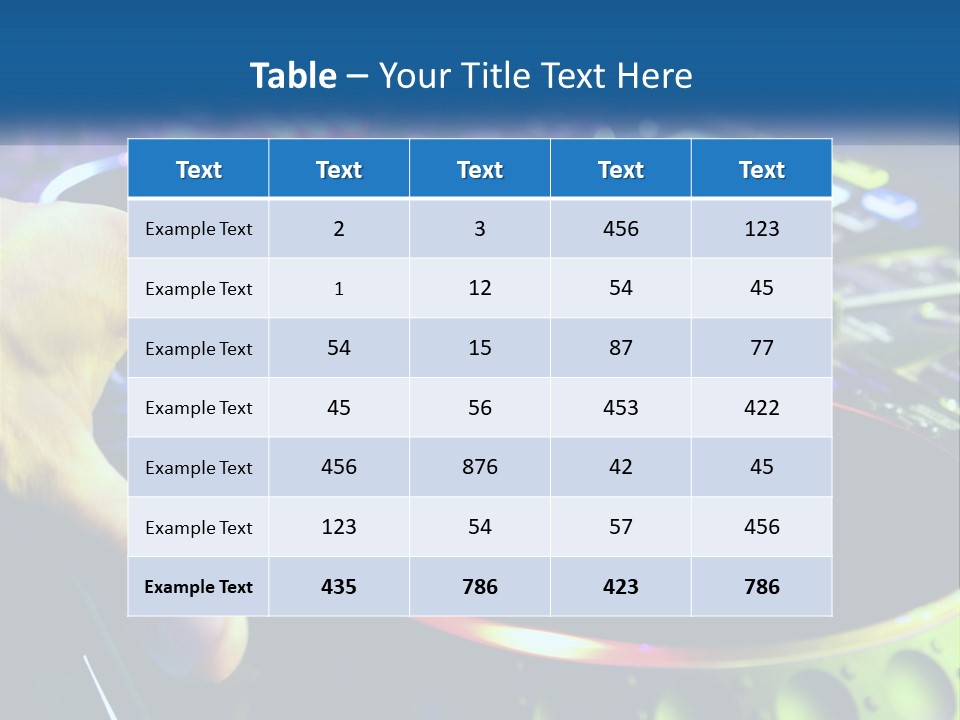 A Dj Mixing Music In Front Of A Mixer PowerPoint Template