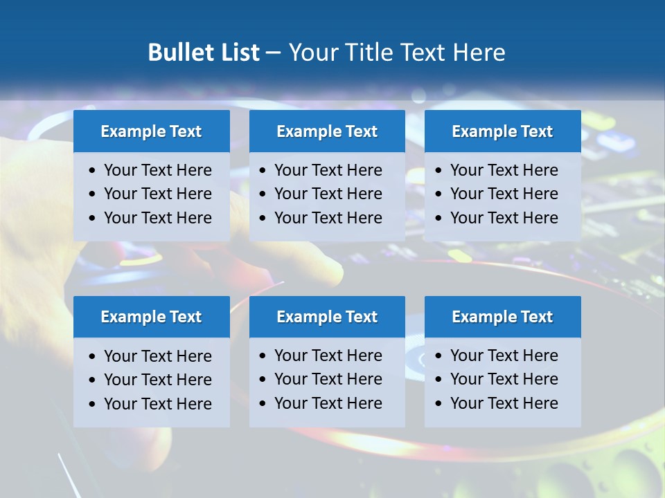 A Dj Mixing Music In Front Of A Mixer PowerPoint Template