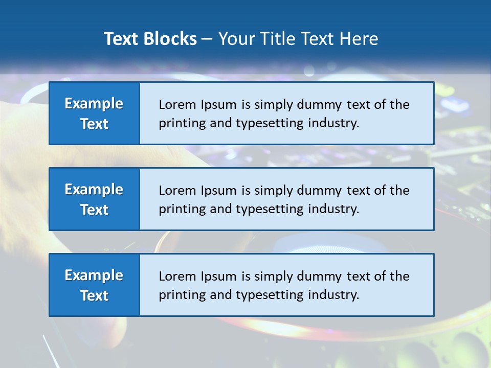 A Dj Mixing Music In Front Of A Mixer PowerPoint Template
