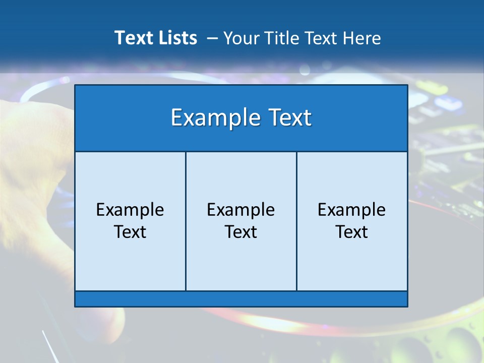 A Dj Mixing Music In Front Of A Mixer PowerPoint Template