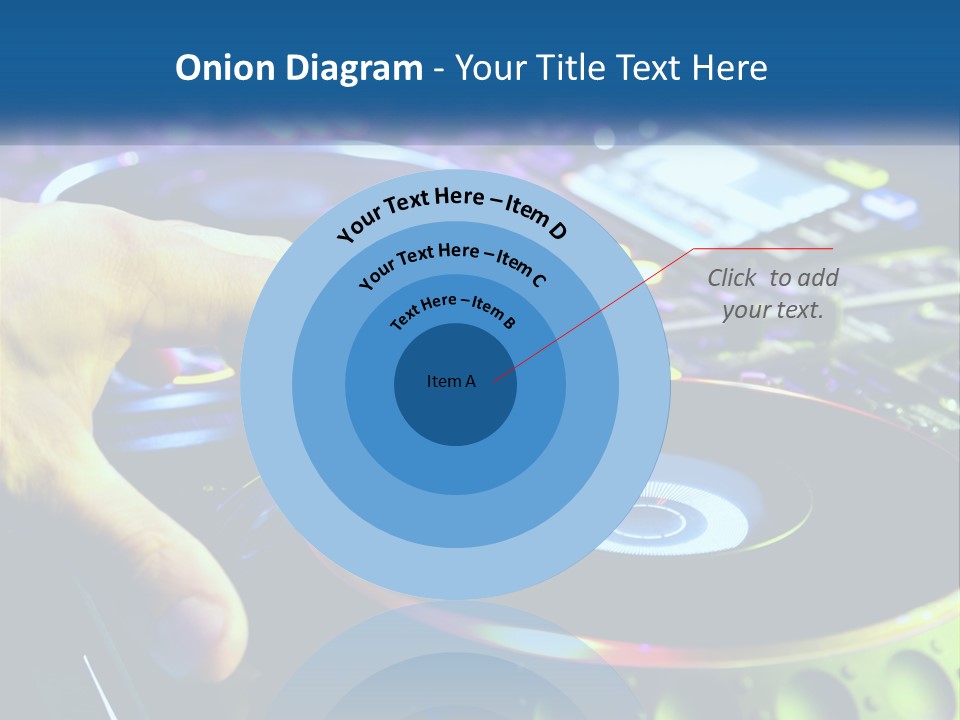 A Dj Mixing Music In Front Of A Mixer PowerPoint Template