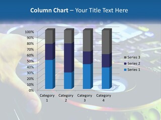 A Dj Mixing Music In Front Of A Mixer PowerPoint Template