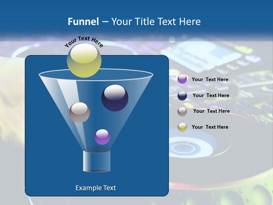 A Dj Mixing Music In Front Of A Mixer PowerPoint Template