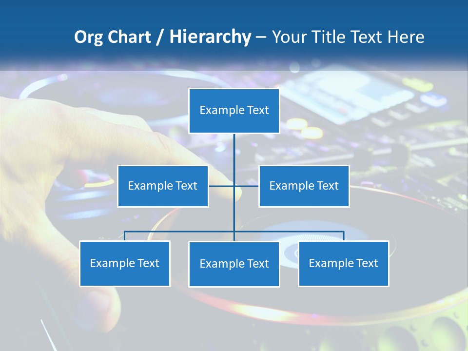 A Dj Mixing Music In Front Of A Mixer PowerPoint Template